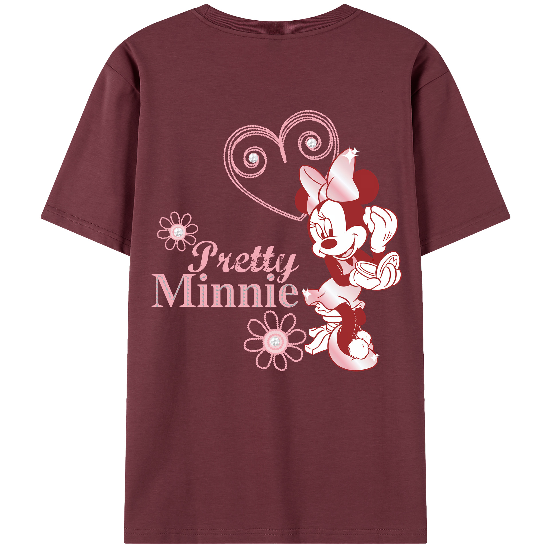 （画像用） ミッキーマウス Mickey Mouse 綿100％半袖Tシャツ（背面プリント）